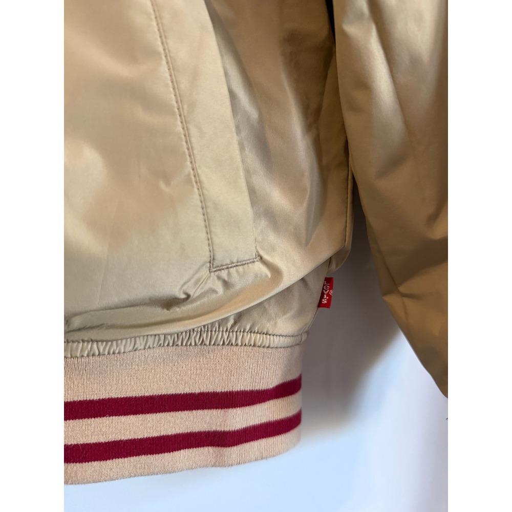 Levis Reversible Varsity Bomber Jacket Kids Red Khaki Asian Market Size M 150/72 - Picture 7 of 15